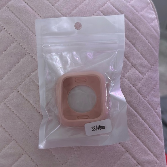 Free when bundled! 38/40mm Pink Silicone Apple Watch Case - Picture 2 of 2